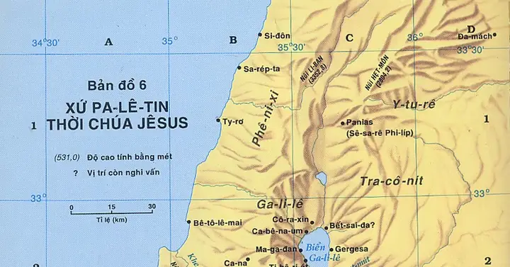 Bản Đồ Israel Thời Chúa Giêsu