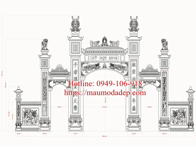 Bản Vẽ Cổng Nhà Thờ Họ