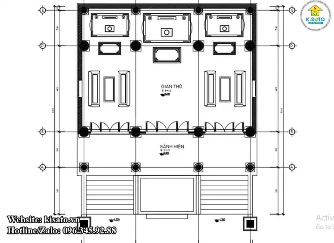 Bản Vẽ Nhà Thờ Họ 2 Tầng