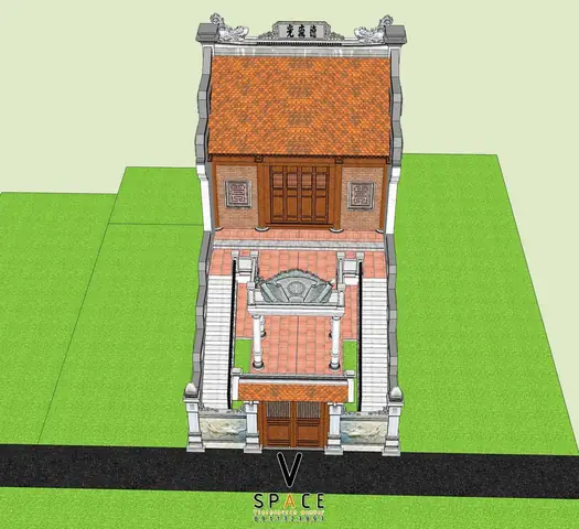 Bản Vẽ Nhà Thờ Họ 2 Tầng