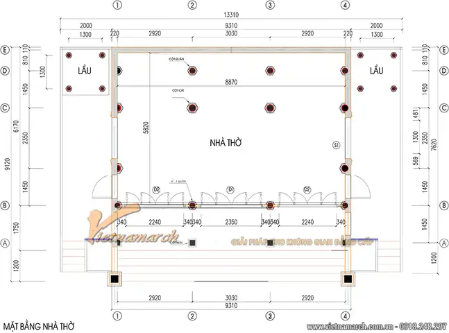 Bản Vẽ Nhà Thờ Họ 3 Gian
