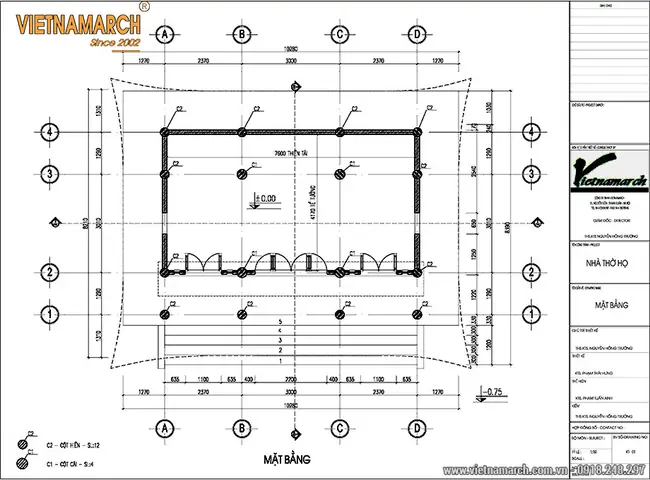 Bản Vẽ Nhà Thờ Họ 3 Gian