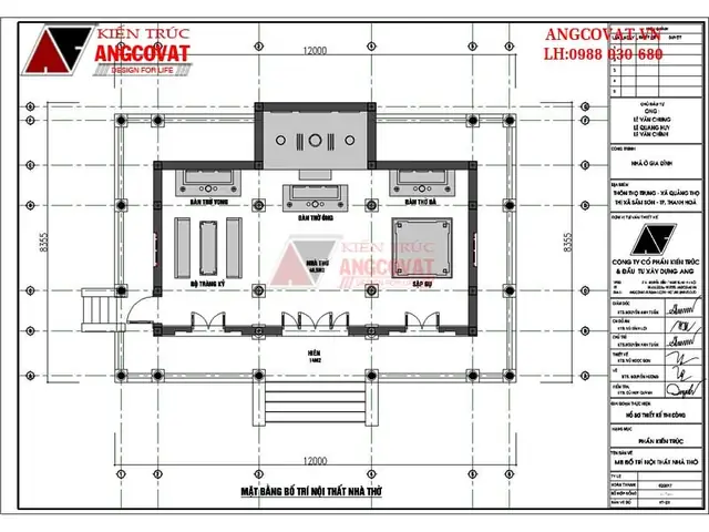 Bản Vẽ Nhà Thờ Họ 3 Gian
