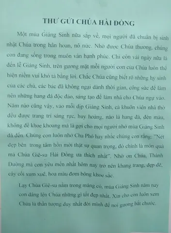 Cách Viết Thư Gửi Chúa Giêsu Hài Đồng Cách Viết Thư Gửi Chúa Giêsu Hài Đồng