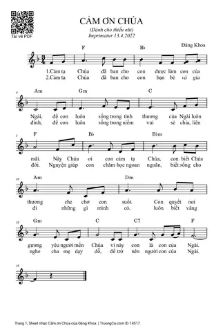 Cảm Ơn Chúa Giêsu
