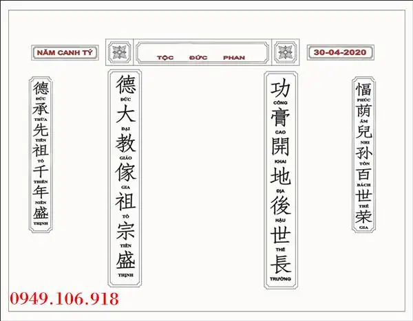 Câu Đối Cổng Nhà Thờ Họ