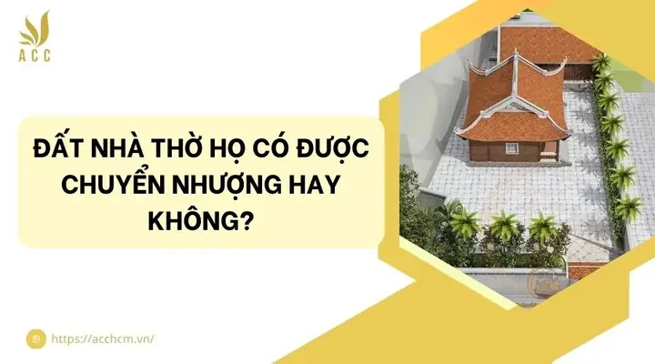 Đất Nhà Thờ Họ Có Được Chuyển Nhượng