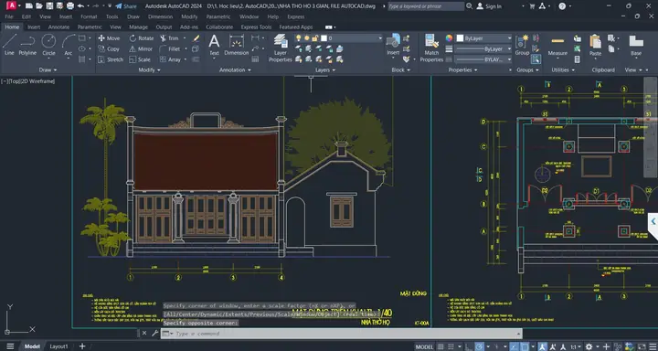 File Cad Nhà Thờ Họ 3 Gian File Cad Nhà Thờ Họ 3 Gian