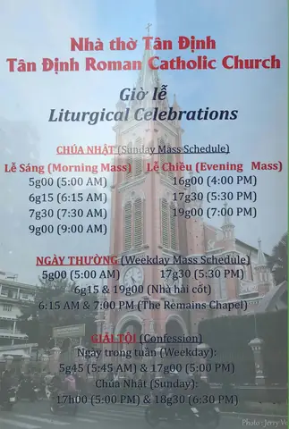 Giờ Giải Tội Nhà Thờ Tân Định