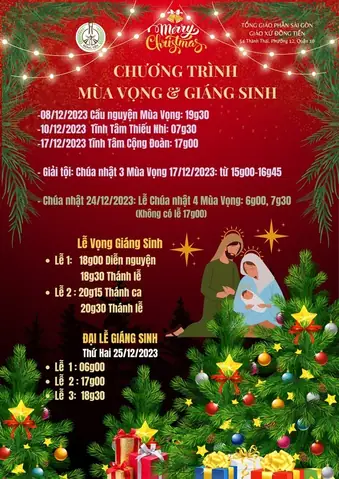 Giờ Lễ Giáng Sinh Nhà Thờ Đồng Tiến