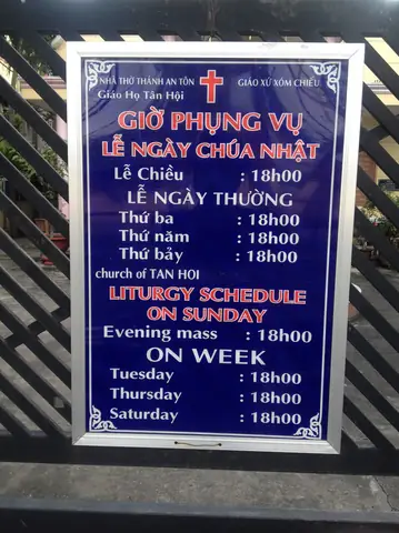 Giờ Lễ Nhà Thờ Khánh Hội