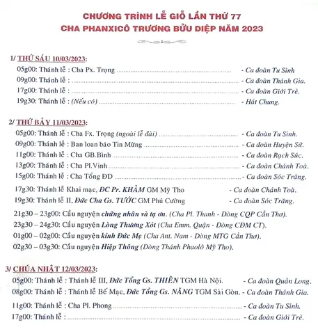 Giờ Lễ Nhà Thờ Tắc Sậy Giờ Lễ Nhà Thờ Tắc Sậy