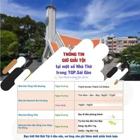 Giờ Xưng Tội Nhà Thờ Dòng Chúa Cứu Thế