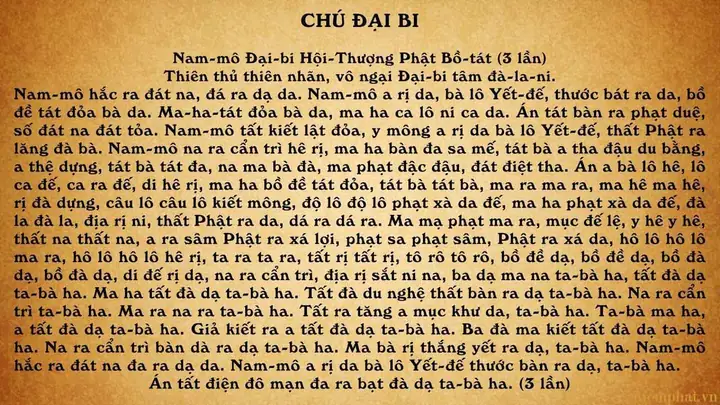 Kinh Chúa Đại Bi Kinh Chúa Đại Bi