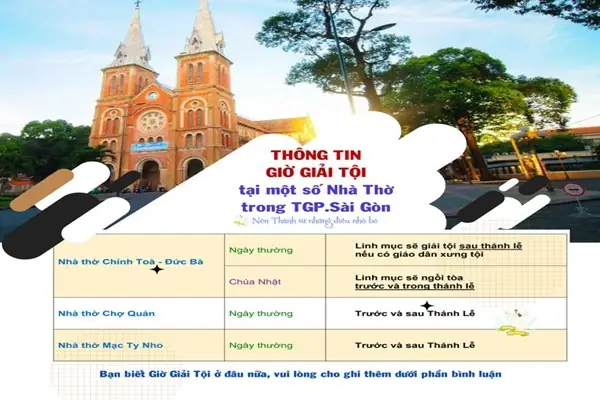 Lịch Giải Tội Các Nhà Thờ Ở Sài Gòn