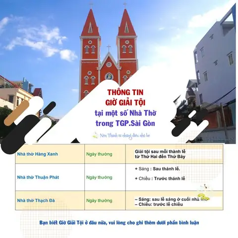 Lịch Giải Tội Nhà Thờ Fatima