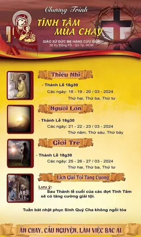 Lịch Giải Tội Nhà Thờ Kỳ Đồng Lịch Giải Tội Nhà Thờ Kỳ Đồng