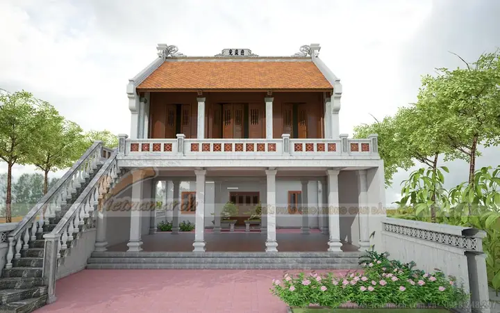 Mẫu Nhà Thờ Họ 2 Tầng