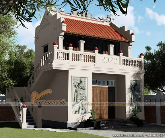 Mẫu Nhà Thờ Họ 2 Tầng