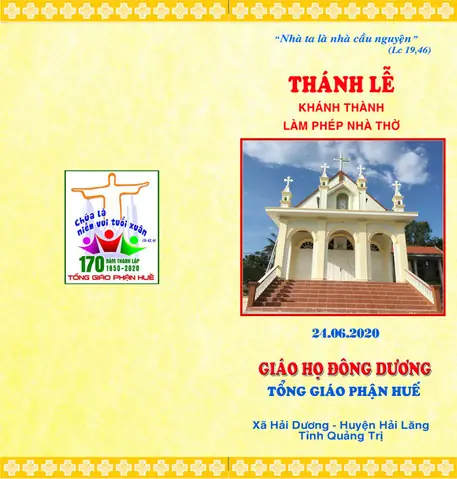 Mẫu Thiệp Mời Khánh Thành Nhà Thờ