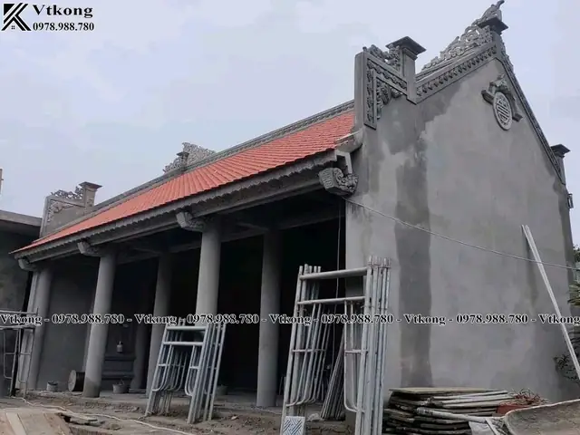 Nhà Thờ Họ Bê Tông Giả Gỗ