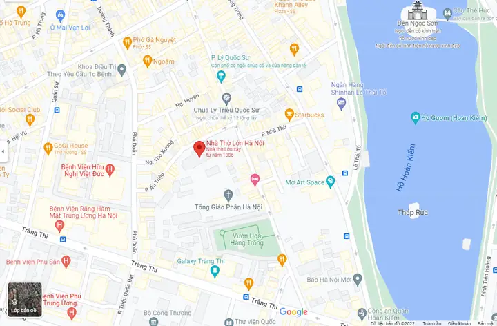 Nhà Thờ Lớn Hà Nội Map Nhà Thờ Lớn Hà Nội Map