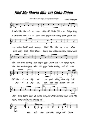 Nhờ Mẹ Maria Đến Với Chúa Giêsu Pdf Nhờ Mẹ Maria Đến Với Chúa Giêsu Pdf