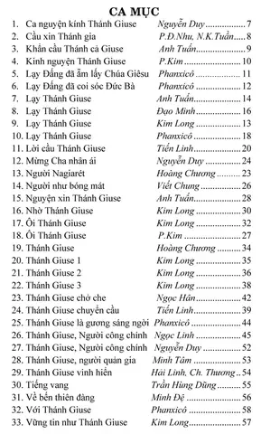 Thánh Ca Về Chúa Giêsu