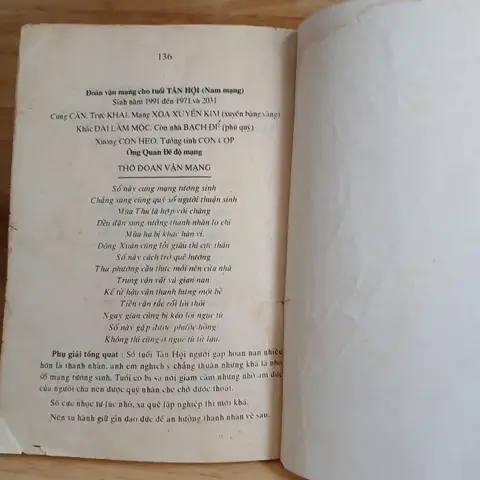 Thơ Tử Vi Tướng Số