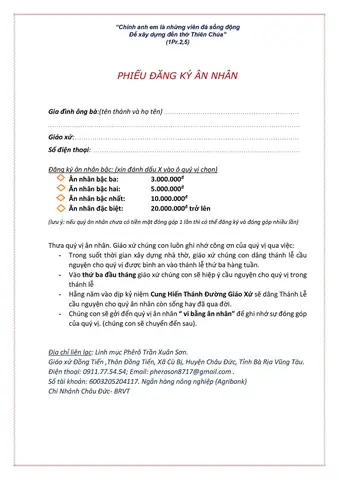 Thư Ngỏ Xin Tiền Xây Dựng Nhà Thờ Thư Ngỏ Xin Tiền Xây Dựng Nhà Thờ