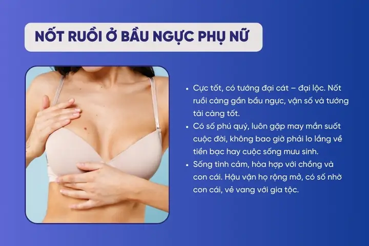Tướng Số Nốt Ruồi Trên Ngực Nữ