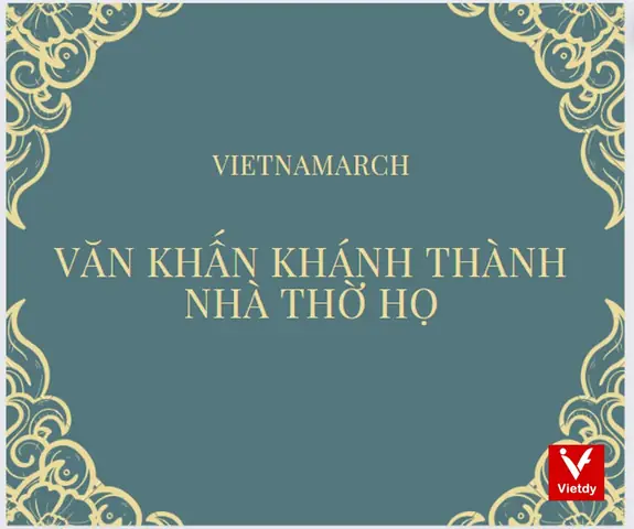 Văn Khấn Lễ Khánh Thành Nhà Thờ Văn Khấn Lễ Khánh Thành Nhà Thờ