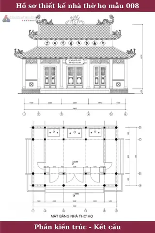 Xin File Cad Nhà Thờ Họ