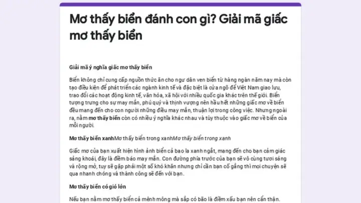 Giải Mã Giấc Mơ Thấy Biển Lớn Giải Mã Giấc Mơ Thấy Biển Lớn