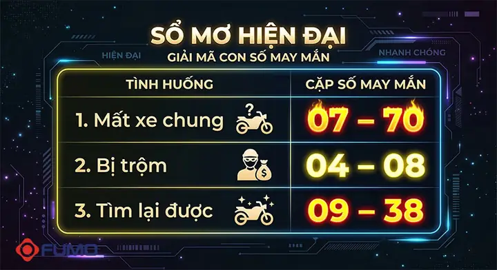 Nằm Mơ Thấy Mất Xe Đánh Số May