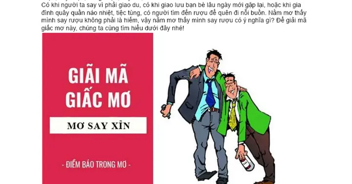 Nằm Mơ Thấy Người Say Rượu Đánh Số Gì