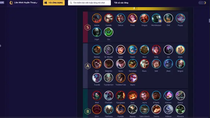 Tất Cả Tướng Lol