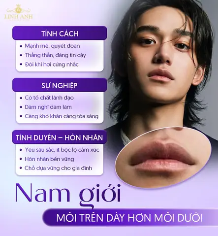 Tướng Đàn Ông Môi Trên Dày Hơn Môi Dưới