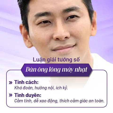 Tướng Số Đàn Ông Lông Mày Nhạt