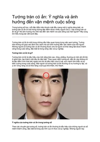 Tướng Trán Có Ấn