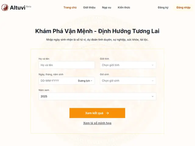 Xem Tử Vi Tướng Số Giờ Sinh Ngày Sinh